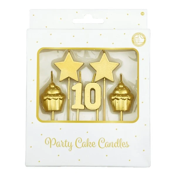 Party Cake Candles - 10 Jaar