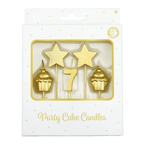 Party Cake Candles - 7 Jaar