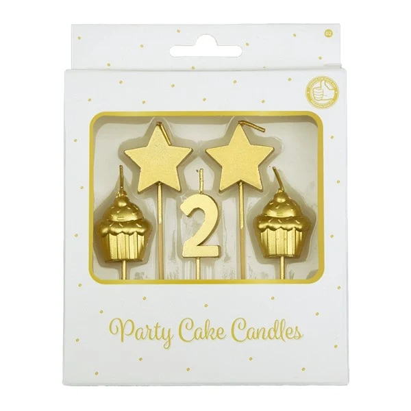 Party Cake Candles - 2 Jaar
