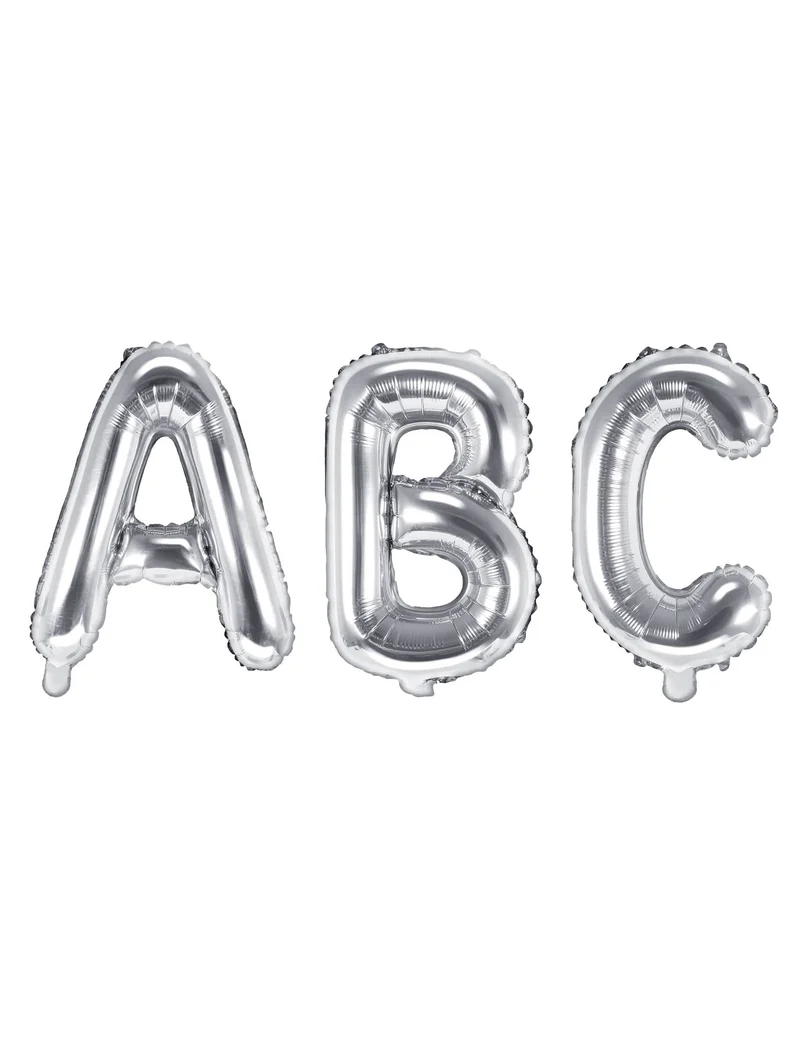 Aluminium-Ballon Buchstaben Partydekoration silber 32 cm