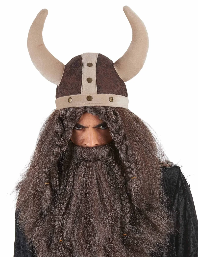Weicher Wikingerhelm braun