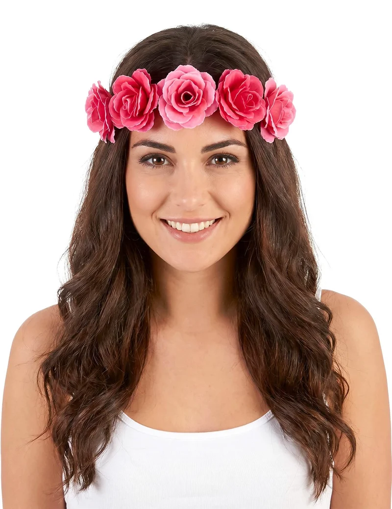 Blumenkranz für Damen pink