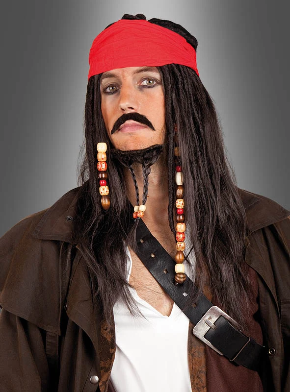 Piratenperücke mit Bart
