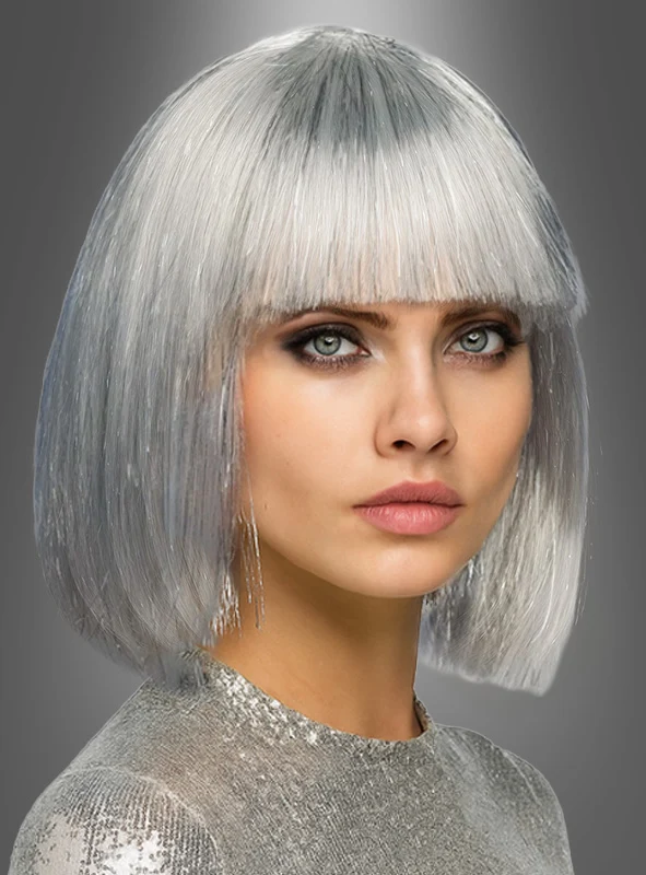 Space Girl Perücke silber