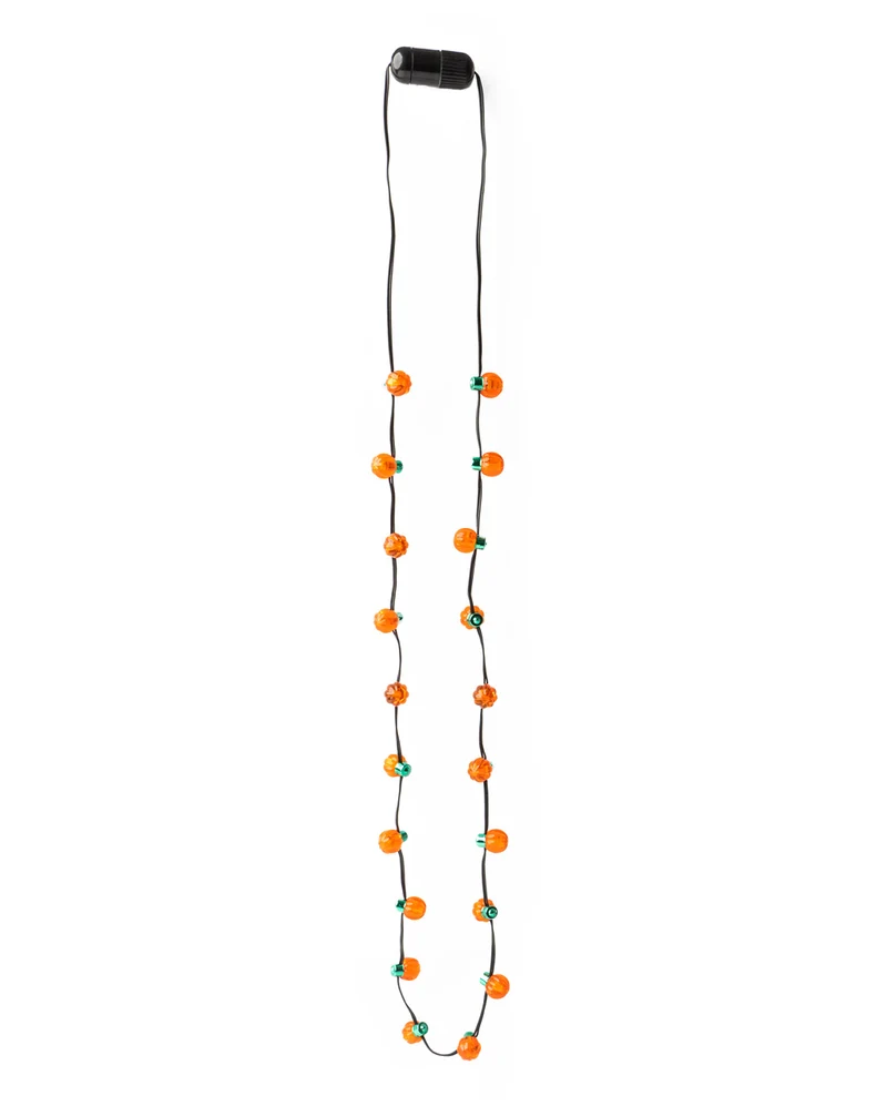 Blinkende Kürbis Halskette mit Flashing Pumpkins