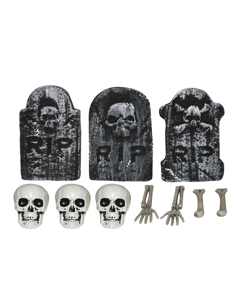 10 Stück Mini Friedhof Parts im Säckchen