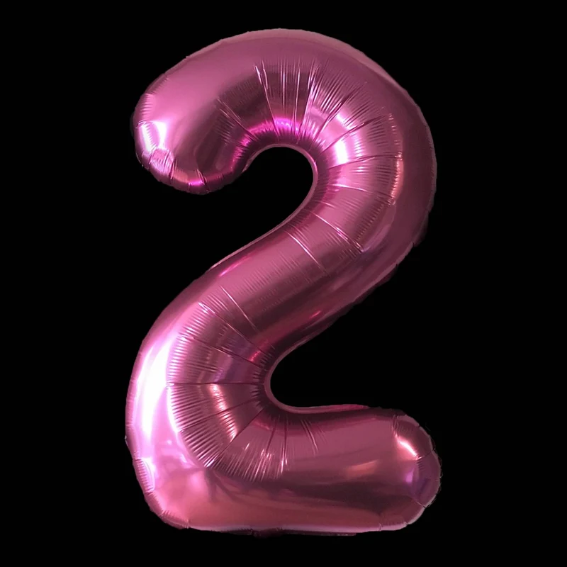 Cijfer Ballon Roze - 97cm - Cijfer 2