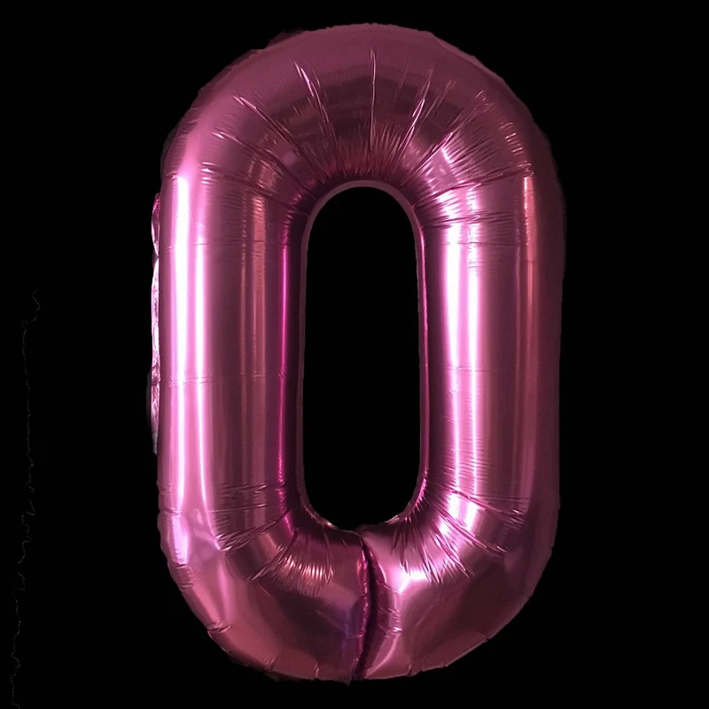 Cijfer Ballon Roze - 97cm - Cijfer 0