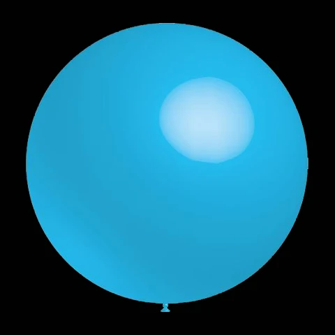 Lichtblauwe ballonnen - Rond - 30cm (100 Stuks)