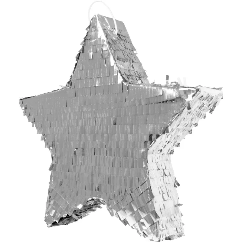 Stern-Piñata Silber 45 cm