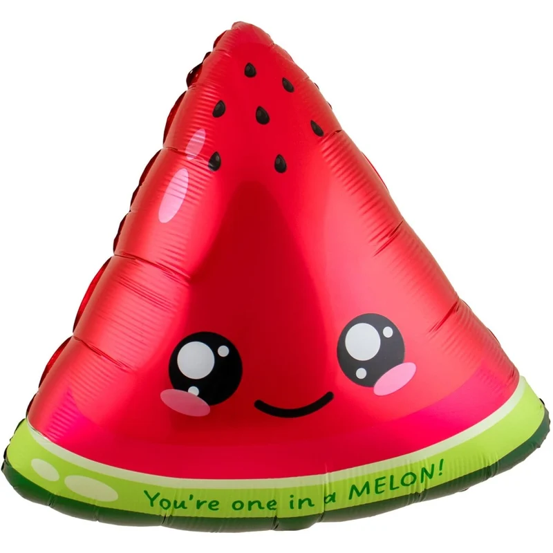 Kawaii-Folienballon Wassermelone, leer, 60 cm