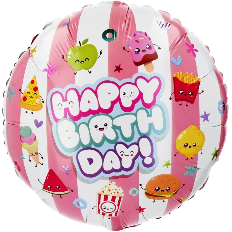 Happy Birthday Helium-Ballon, Kawaii, leer, 45 cm