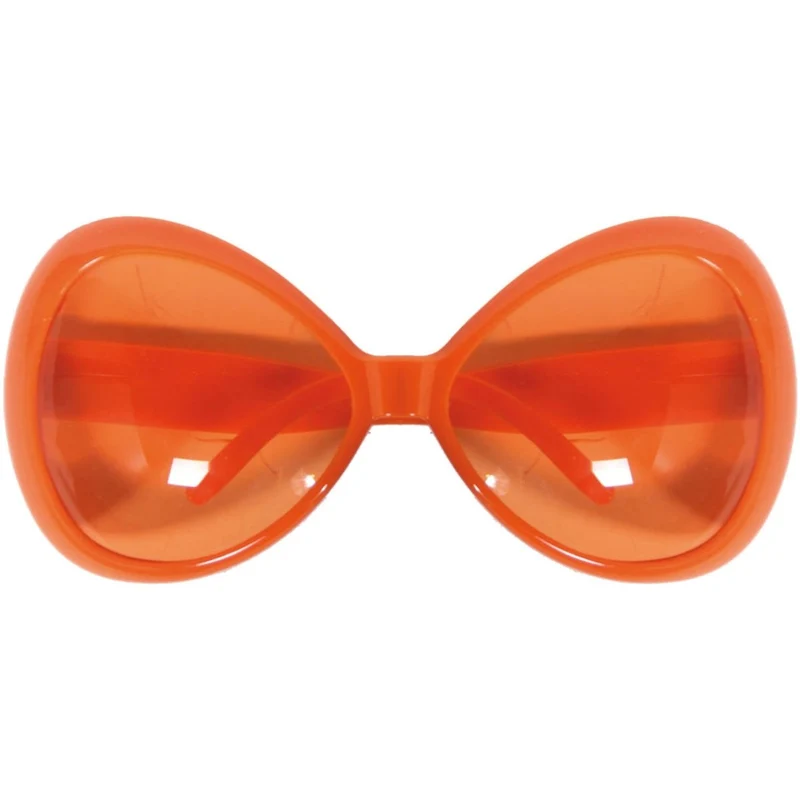 Orangefarbene Oversize-Sonnenbrille, 24 cm