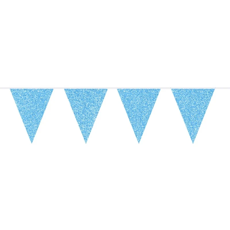 Hellblaue Glitzergirlande, 6 m