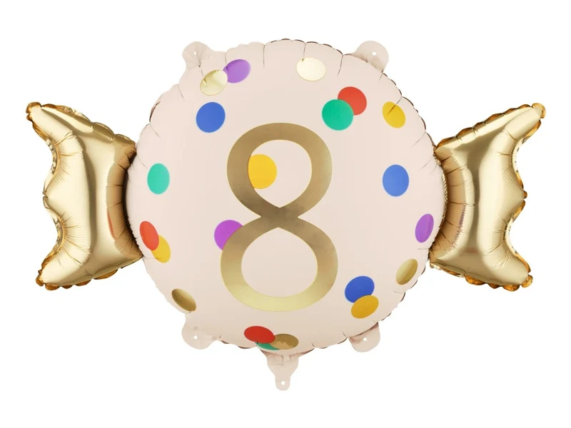 8 Jahre Folienballon mit Süßigkeiten, leer, 61 cm