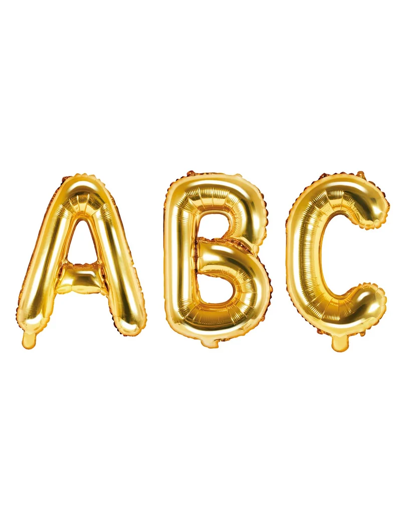 Folienballon in Buchstabenform Raumdekoration gold 35 cm
