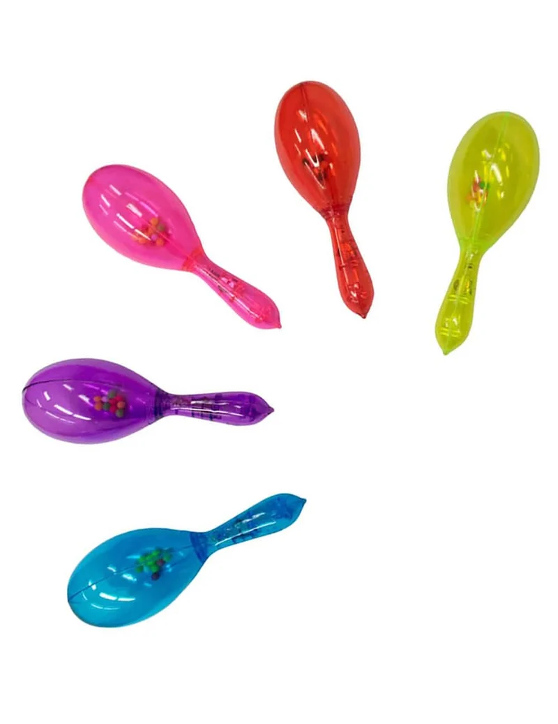Leuchtende Maracas bunt 16,5 cm