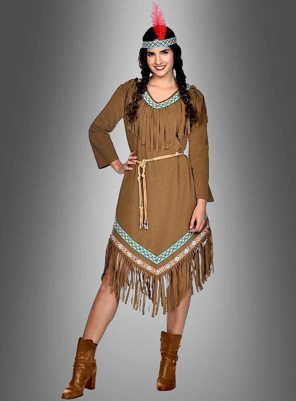 Indianerin Kostüm Rote Feder