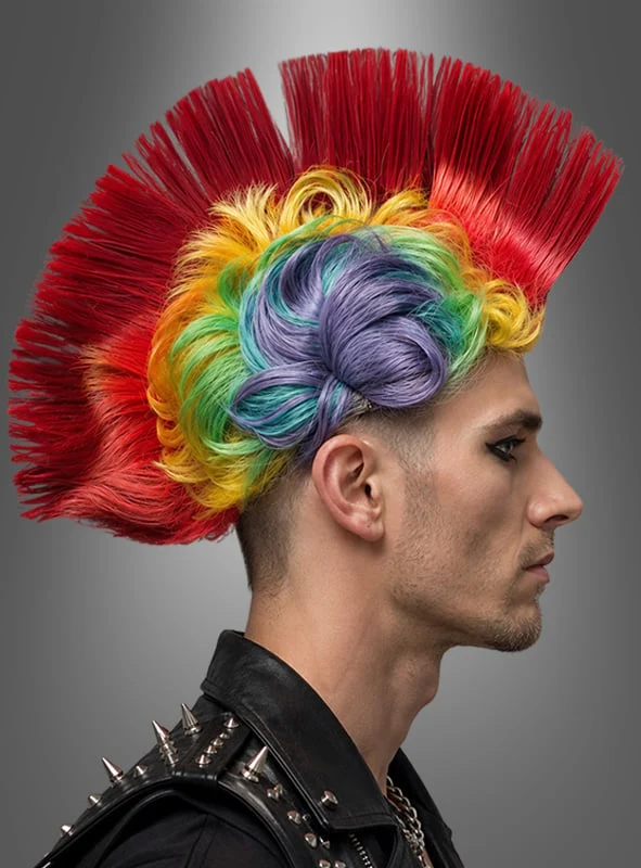 Bunte Punk Perücke Irokese