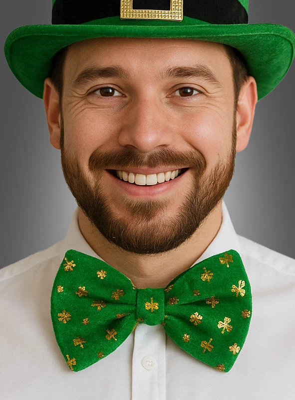 St. Patricks Day Fliege mit Kleeblättern