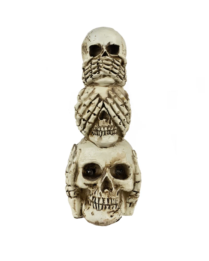 Totenkopf Turm mit LED Augen 20 cm