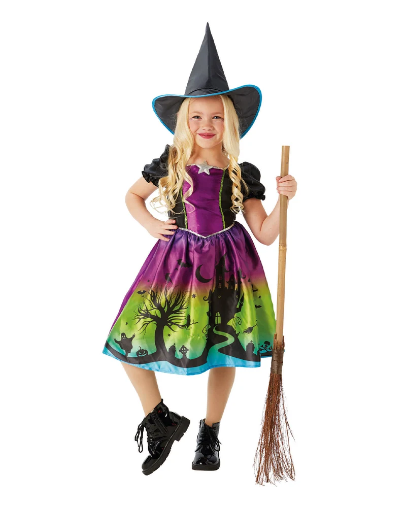 Niedliche Halloween Hexe Kinderkostüm