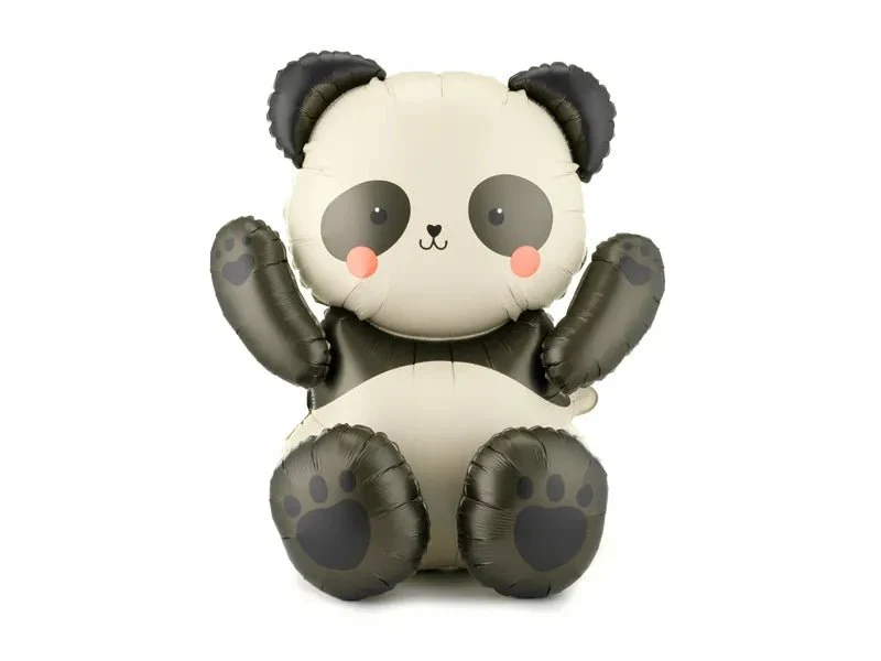 Panda-Folienballon, schwarz-weiß, leer, 72 cm