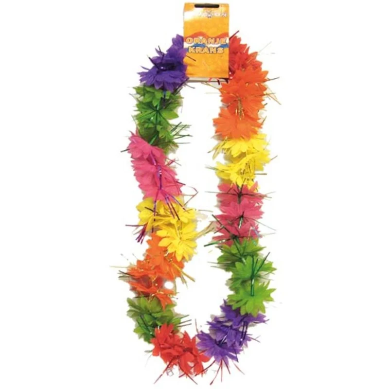 Bunte Hawaii-Girlande mit Lametta, 57 cm