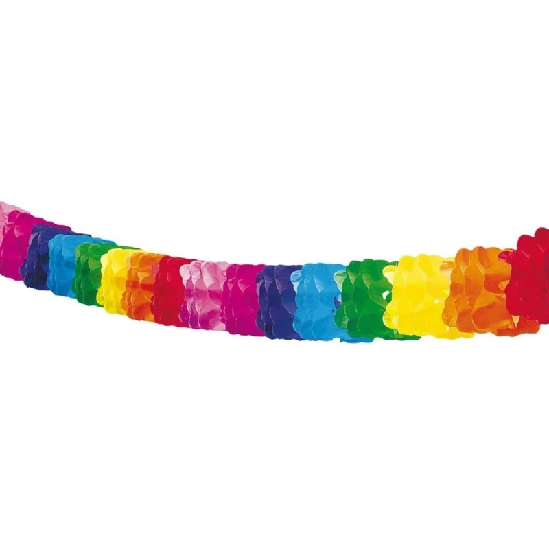 Bunte Papiergirlande, 4 m