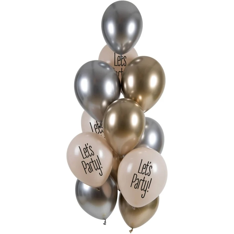 Party-Ballons-Set „Let’s Party“, 33 cm, 12 Stück