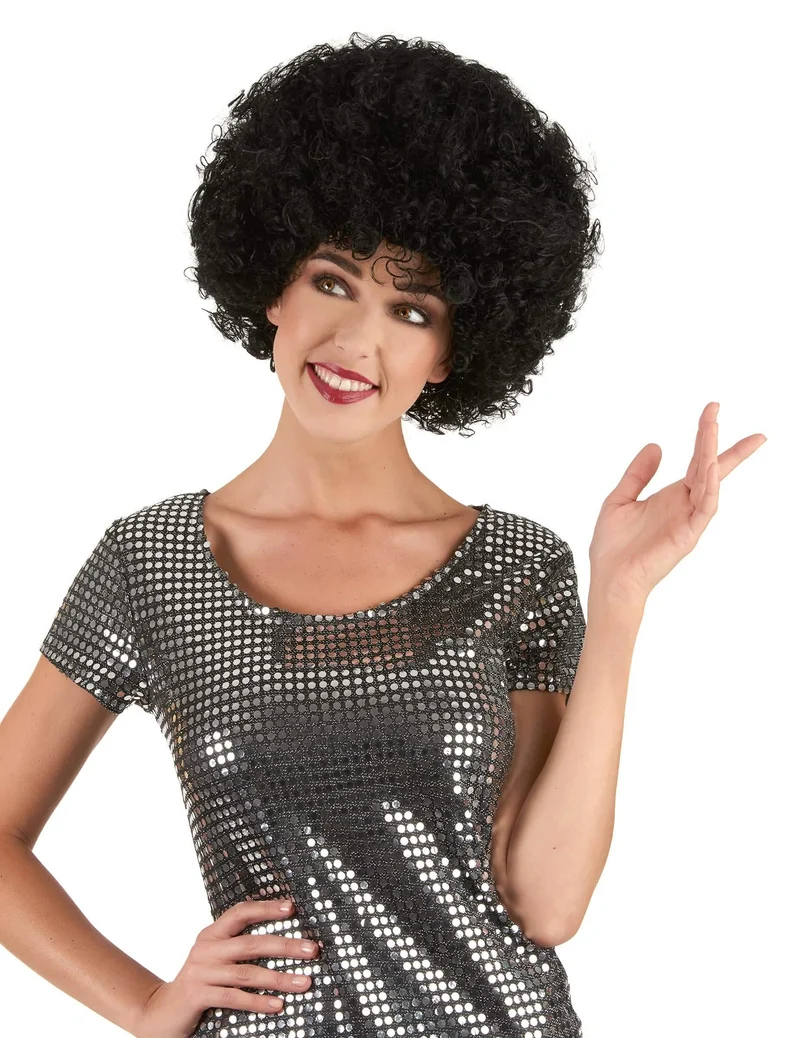 Afro Perücke schwarz für Erwachsene