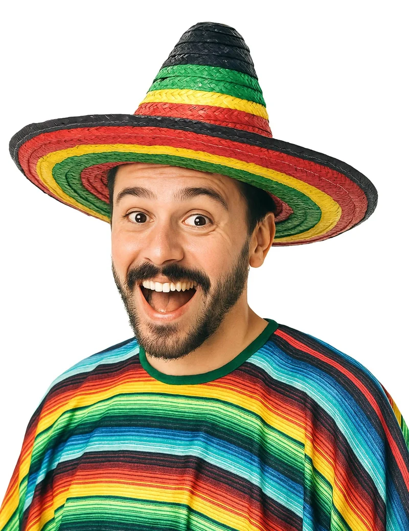 Bunter Mexikaner-Sombrero für Erwachsene