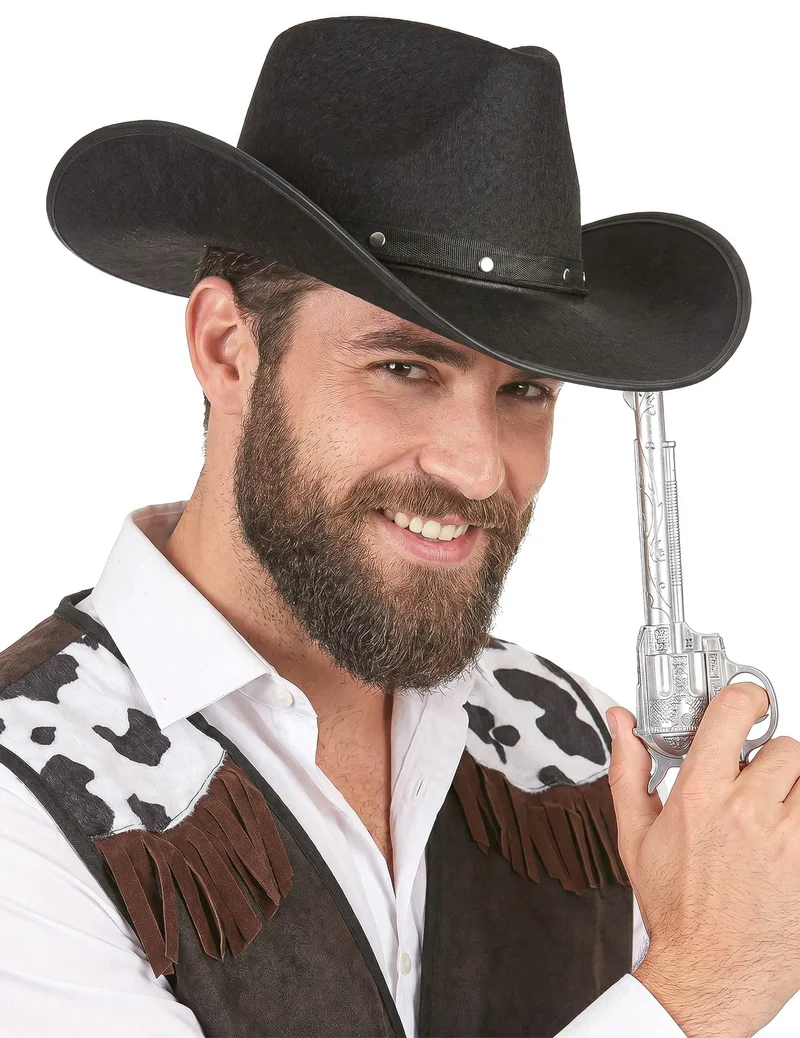 Cowboy-Hut in schwarz für Erwachsene