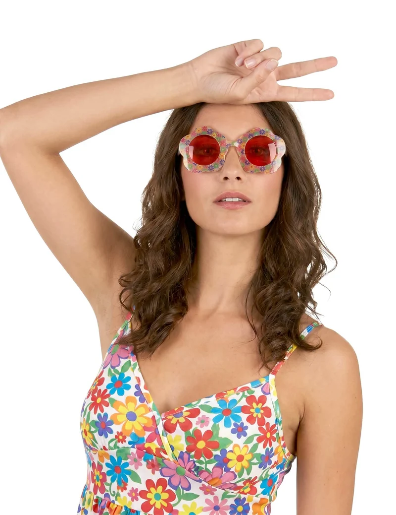 Brille in Blumenform