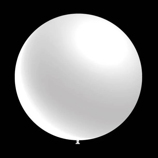 Witte ballonnen - Metallic rond - 28cm - (100 Stuks)
