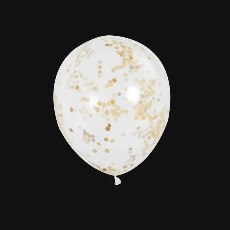 Confetti ballonnen | Metallic gouden confetti | 30cm (5 Stuks)