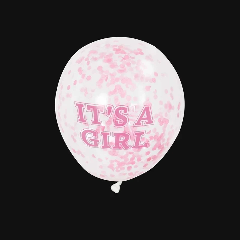 Confetti ballonnen | It's a girl | 30cm (6 Stuks)