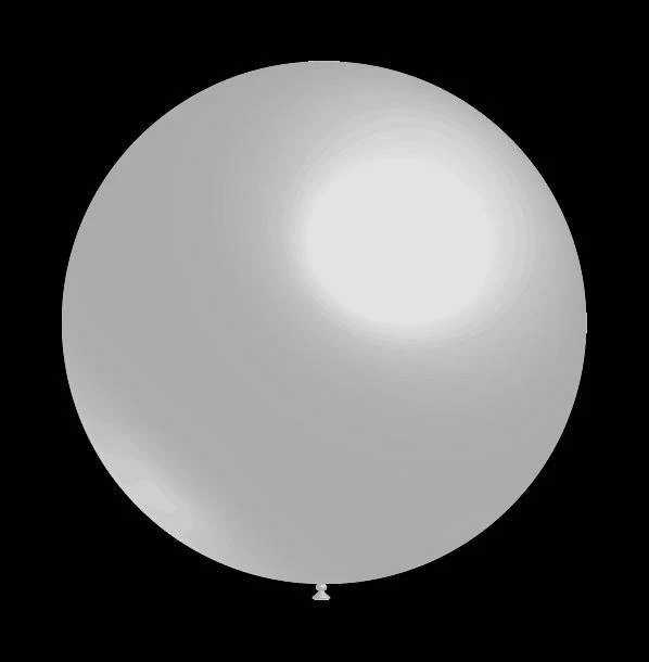 Zilveren ballonnen - Metallic rond - 28cm - (100 Stuks)