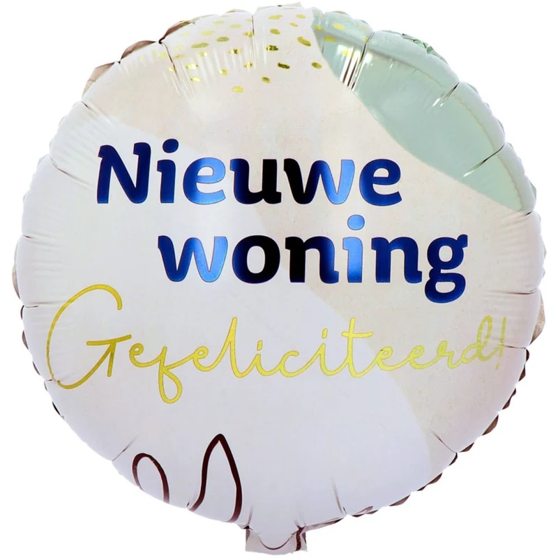 Neues „Wohnung“-Folienballon „Herzlichen Glückwunsch“ (leer) 45 cm