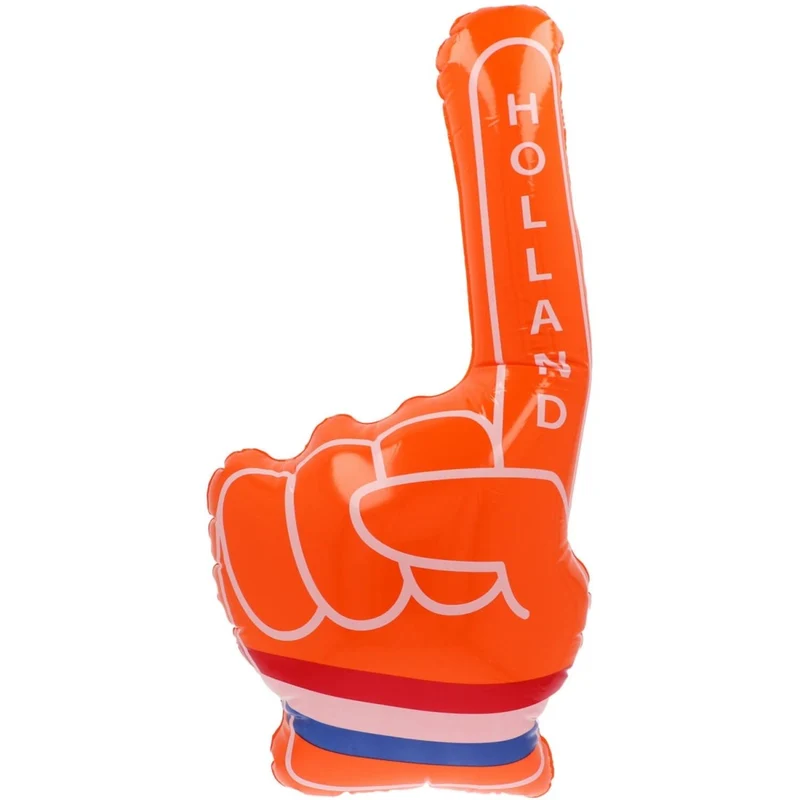 Orangefarbene aufblasbare Hand „Holland“ 79 cm