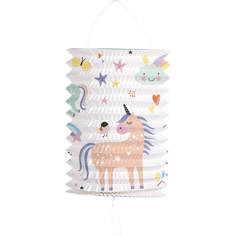 Einhorn-Lampion, bunt, 16 cm
