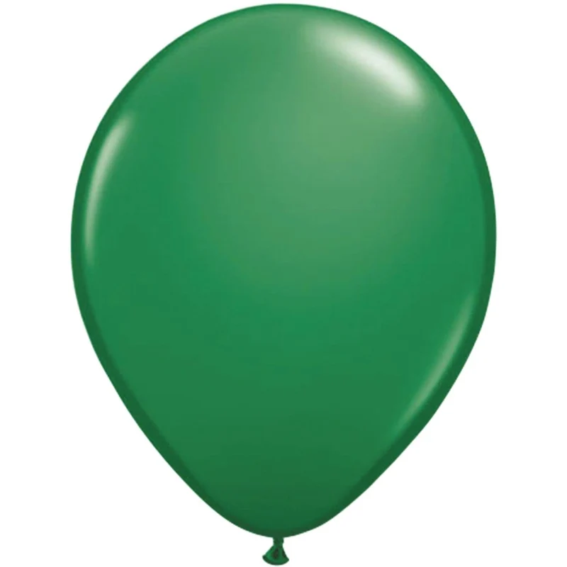 Dunkelgrüne Ballons Metallic Basic 30 cm, 10 Stück