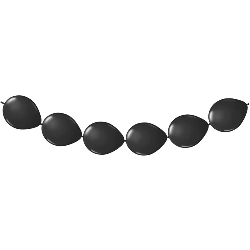 Schwarze Knotenballons, 3 m, 8-teilig