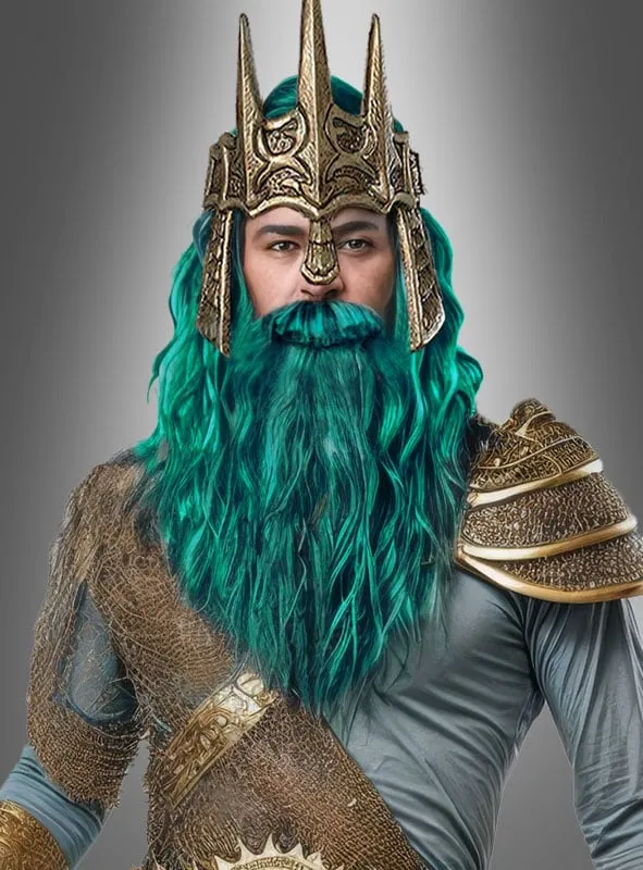 Neptun Bart und Perücke Wassermann