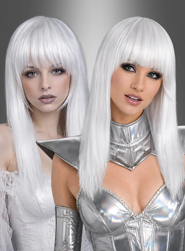 Space Glamour Perücke weiß