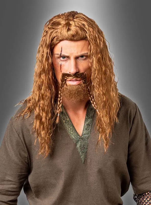 Wikinger Bart und Perücke