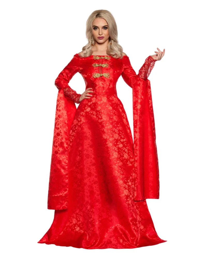 Renaissance Königin Damenkostüm Rot