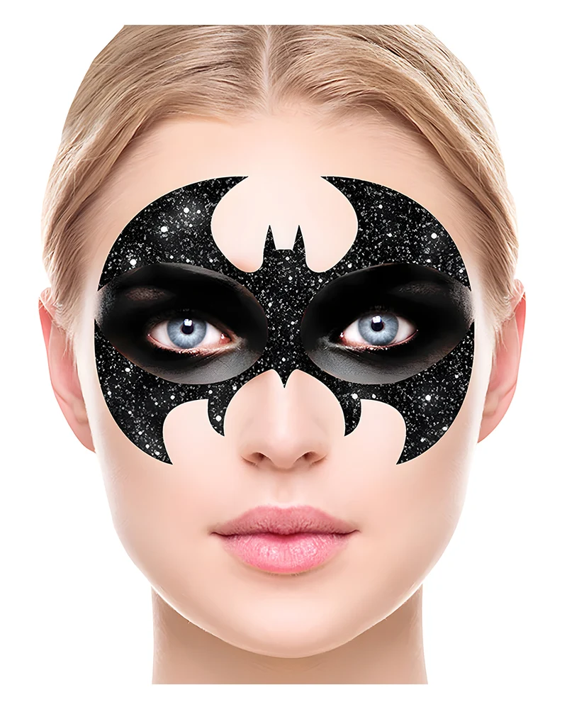 Fledermaus Glitter Gesichts-Aufkleber
