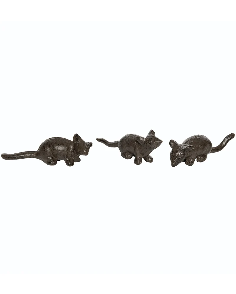 Maus Deko aus Gusseisen 13cm