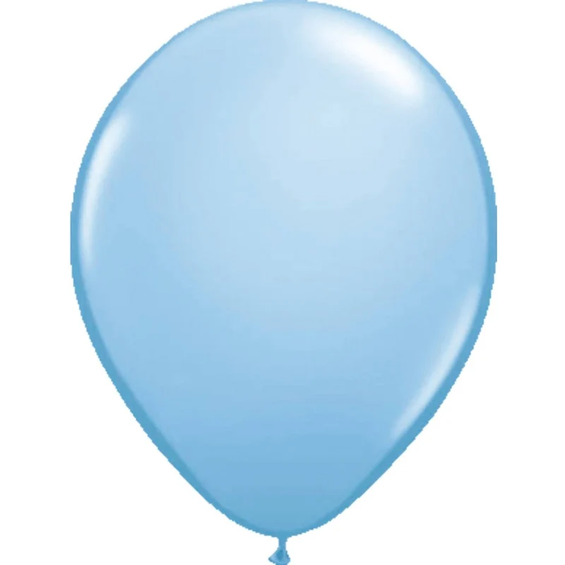 Hellblaue Ballons Metallic Basic 30 cm, 10 Stück